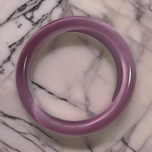 Pink Jade Bangle - Picture 4 of 11